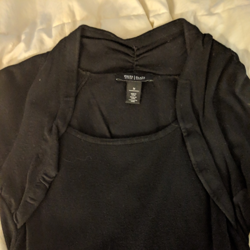 WHBM Black Dress Top